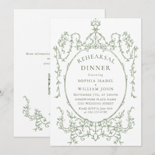 Invitation Code QR du dîner de répétition écologique de Sage 