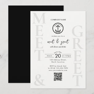 Invitation Code QR du logo de l'événement de dîner de réseaut