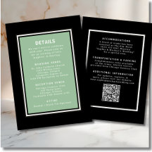 Code QR du Modèle Détail du Mariage noir Sage Gree
