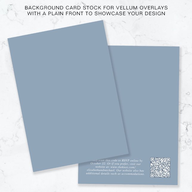 Invitation Code QR Dusty Arrière - plan bleu pour superpositi (Créateur téléchargé)