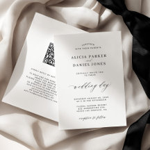 CODE QR élégant simple mariage noir et blanc