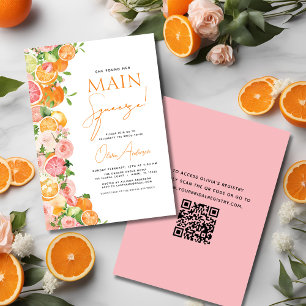 Invitation Code QR - Fête des mariées principale de stries d'