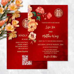 Invitation Code QR   Mariage chinois Peony