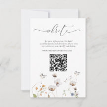 Code QR Mariage Fleur sauvage élégant