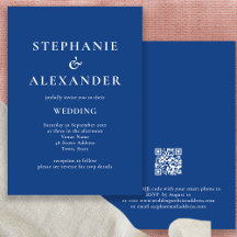 Code QR moderne Mariage bleu moyen