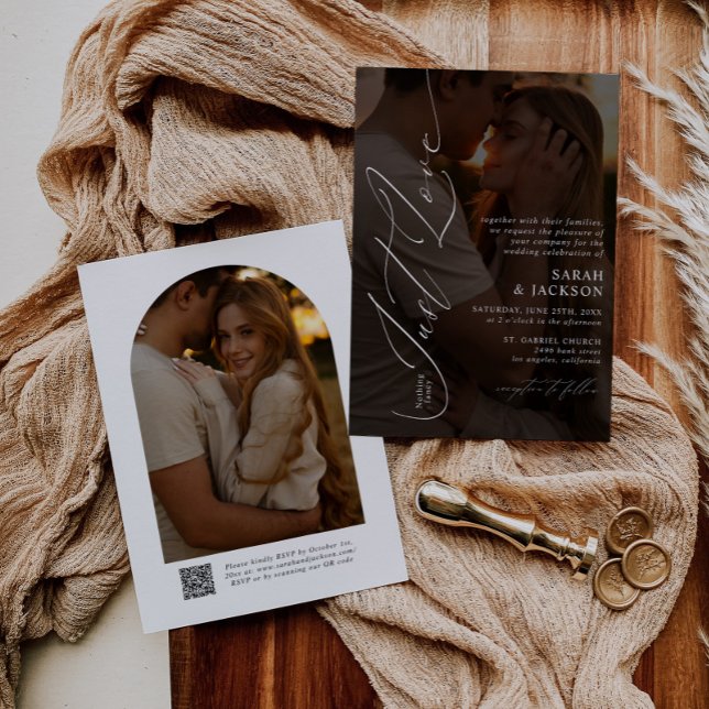 Invitation Code QR moderne Rien de fantaisie Juste Amour Mari (Créateur téléchargé)