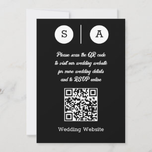 Invitation Code QR noir et blanc, simple et chic