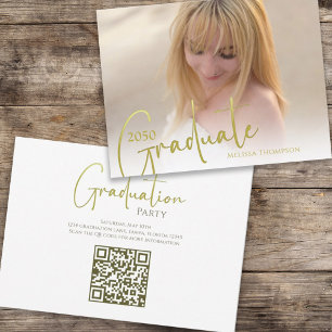 Invitation Code QR photo minimaliste de script de calligraphi