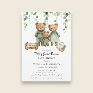 Invitation Code QR pour la Baby Shower de la Famille Ourson e