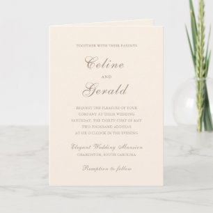 Invitation Code QR Sandy Classique Neutre Mariage Élégant
