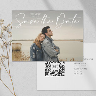 Invitation Code QR Script Moderne Enregistrer le Mariage Date