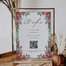 Invitation Code Wifi de Noël, Code QR Connexion Wifi Wifi