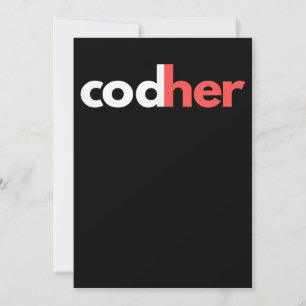 Invitation Codher Girl Programmer Femmes Ingénieur de tige Am