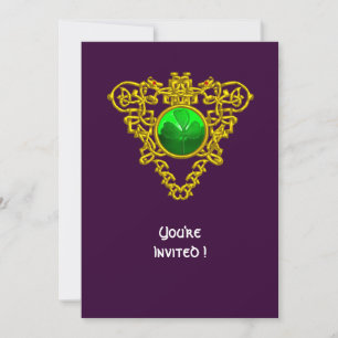 INVITATION COEUR CELTIQUE AVEC LE JOUR DU SHAMROCK ST PATRICK