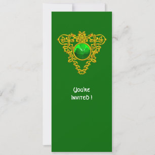 INVITATION CŒUR CELTIQUE AVEC TRÈFLE FÊTE DE LA SAINT-PATRICK