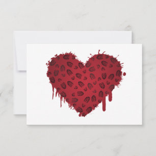 Invitation coeur d'amorce