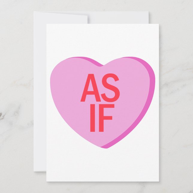 Invitation Cœur de bonbon - COMME SI (Devant)