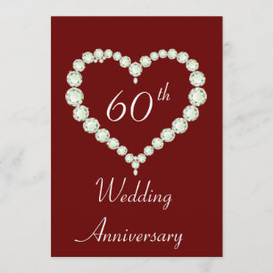 Invitation Cœur de diamant d'amour personnalisé pour annivers