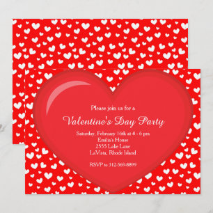Invitation Coeur de fête de la Saint-Valentin