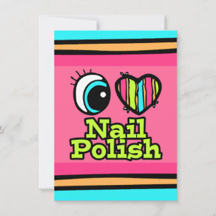 Invitation Coeur des yeux brillants J'aime ongle polonais