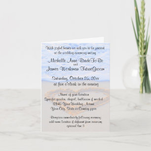 Invitation Coeur en Mariage de sable Couple