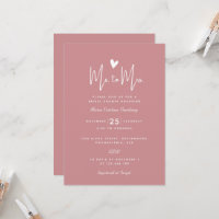 Coeur Mme à Mme Fête des mariées Puce Pink