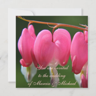 Invitation Coeur rose frais et saignant
