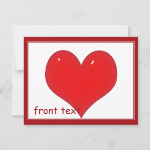 Invitation Coeur rouge brillant (Ajouter Votre Texte)