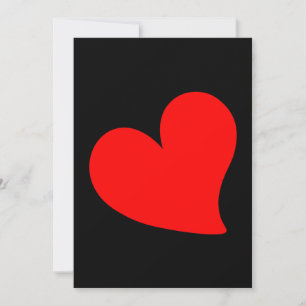 INVITATION COEUR ROUGE GRAND TENDANCE VALENTIN ROMANTIQUE