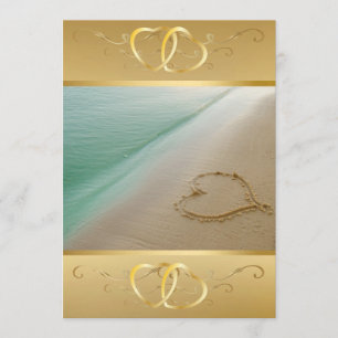 Invitation Coeur sculpté dans l'invitation du sable3