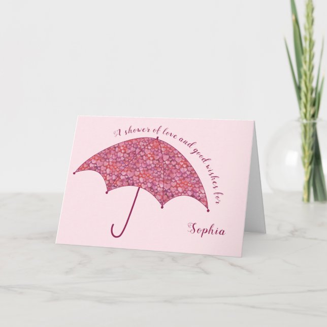 Invitation Coeurs Ajouter un nom Wedding shower nuptiale Salu (Devant)