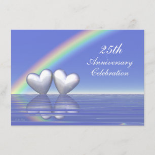 Invitation Coeurs d'argent du 25e anniversaire