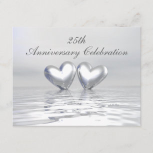 Invitation Cœurs de jubilé d'argent