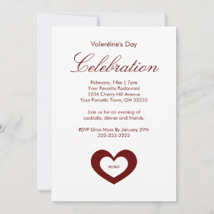 Invitation Coeurs de la Saint Valentin