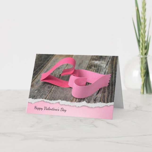 Invitation Coeurs de papier Valentine avec bordure déchirée (Devant)