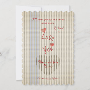 Invitation Coeurs du dîner Valentine