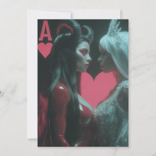 Invitation Coeurs enmêlés : Ange & Diable