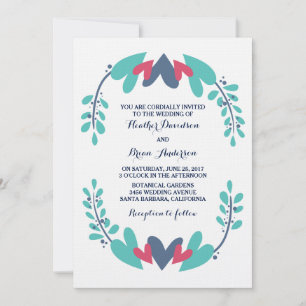 Invitation Coeurs et vignes Mariage Inviter
