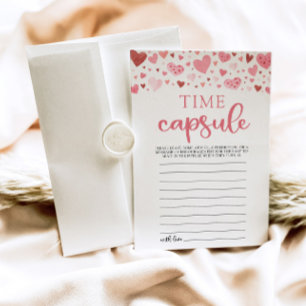 Invitation Coeurs roses Valentine Baby shower temps Capsule