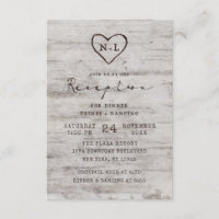 Cœurs sculptés Réception de mariage rustique en bo