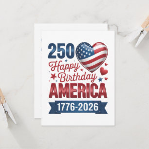 Invitation Cœurs USA 1776 2026 4 juillet