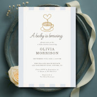 Coffee Baby arrive Baby Shower Blue Boy