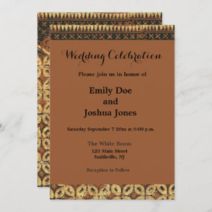 Invitation Coffee Bean Earthy Boho Rustique