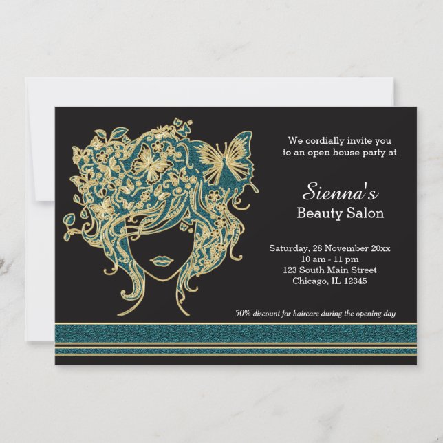Invitation Coiffeur Open House (Devant)