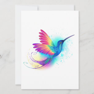 Invitation Colibri arc-en-ciel exotique