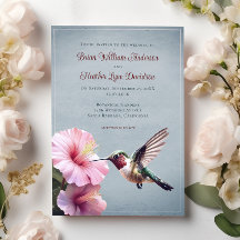 Colibri et Mariage d'Hibiscus | Bleu