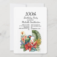 Colibri floral tropical 100e anniversaire