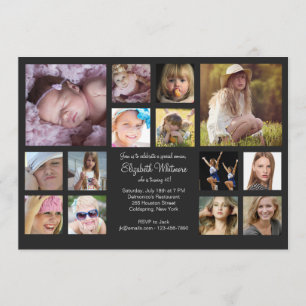 Invitation Collage de 14 photos