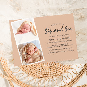 Invitation Collage de bande de photo moderne Sirotez & voye