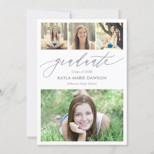 Invitation Collage de crampons Editable Color Graduation Invi
